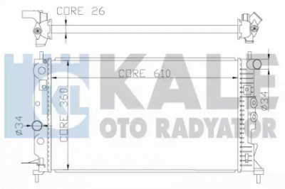 KALE OTO RADYATOR 374100 -  Радиатор, охлаждение двигателя